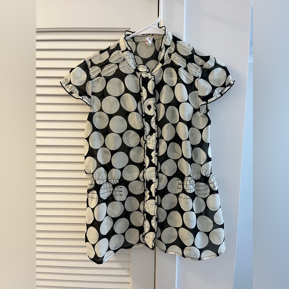 Polka Dot Button-Up